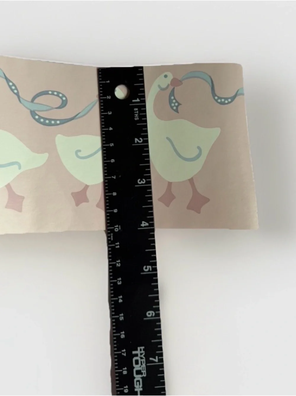 VTG NOS 80s Plaid Design Edge Ribboned Geese Wallpaper Border Lot of 4 Pink